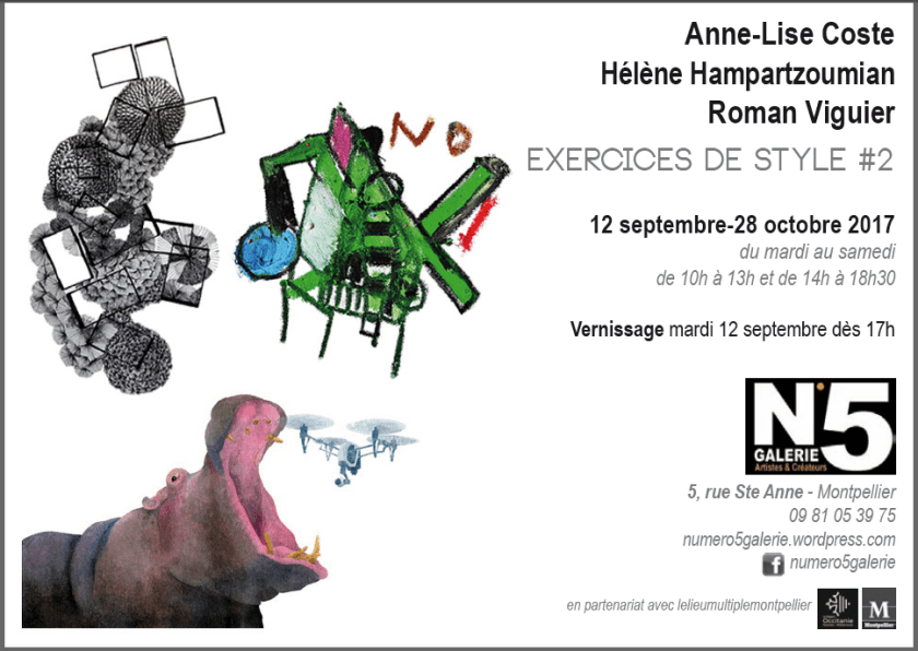N°5_GALERIE_exposition_Dessin_Annelise_Coste_Helene_Hampartzoumian_Roman_Viguier_artistes_contemporains_Montpellier_2017