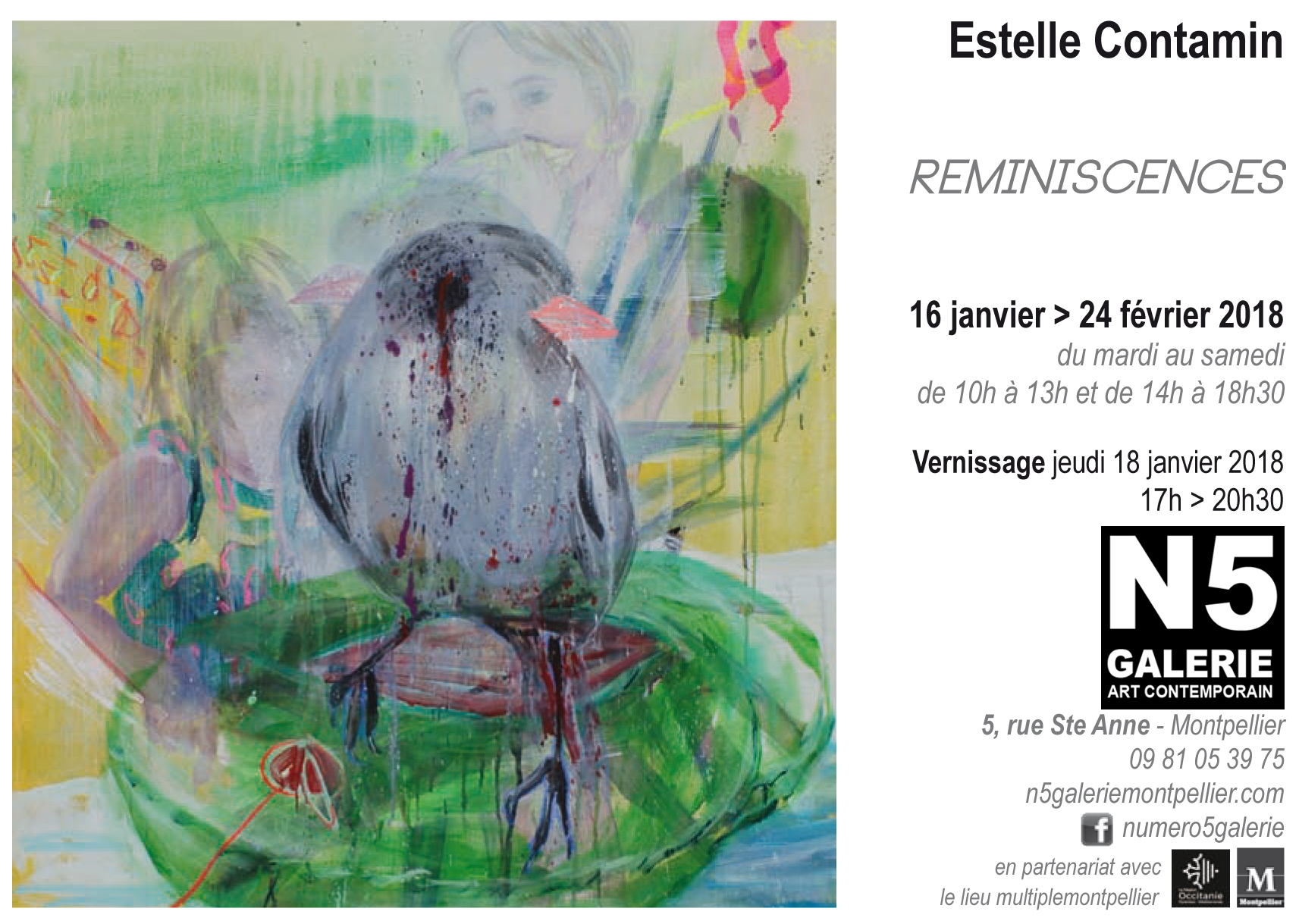 N°5_galerie_carton_exposition_Peinture_Reminiscences_Estelle_Contamin_Montpellier_janvier_2018.