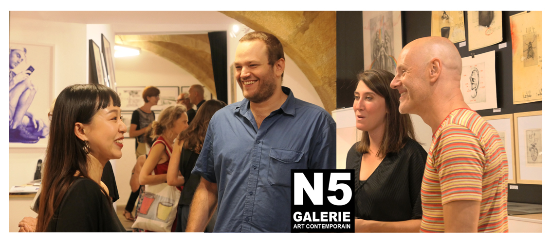 N5 galerie_exposition_dessin_Céline Marin_Maxime Parodi_Montpellier_2018_Venrnissage