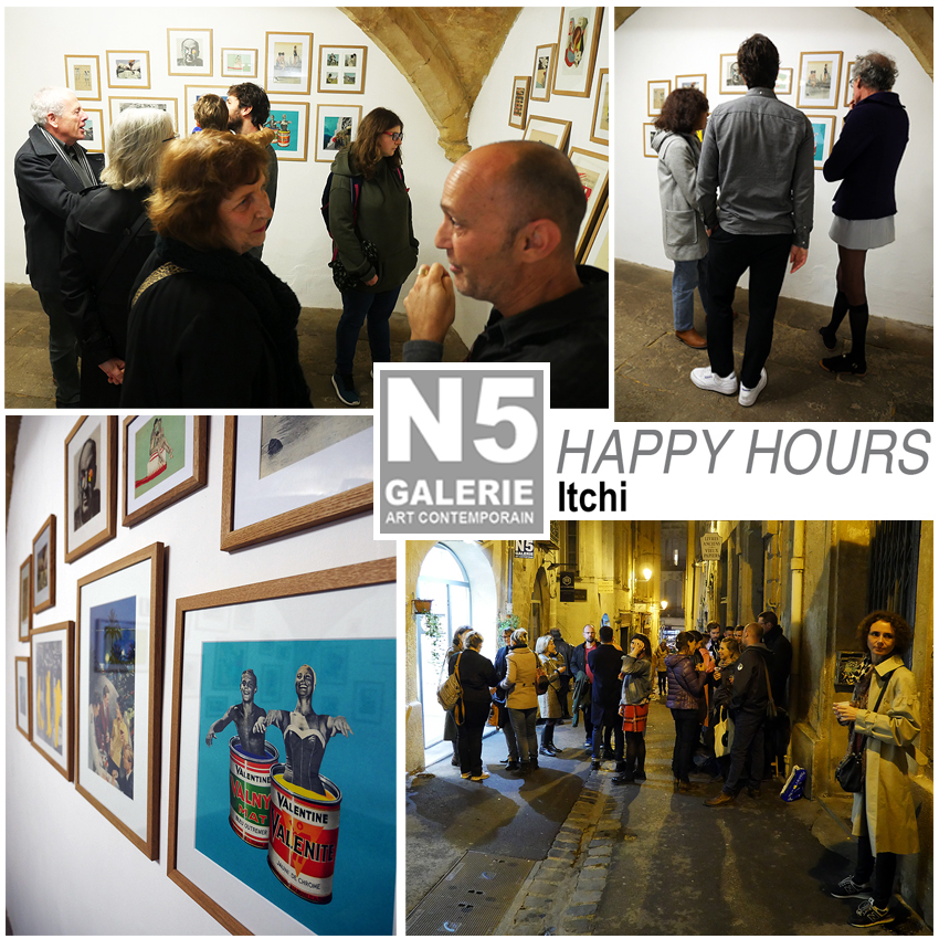 N5 galerie_vernissage_exposition_collage_Happy Hours_Itchi_Montpellier_2018_1