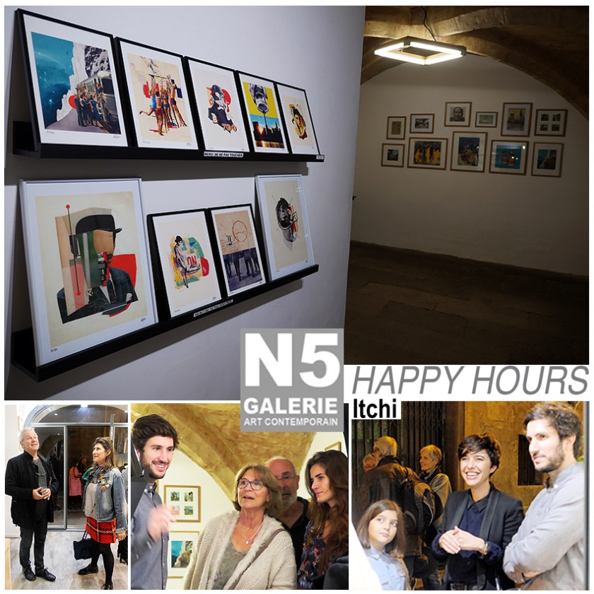 N5 galerie_vernissage_exposition_collage_Happy Hours_Itchi_Montpellier_2018_2