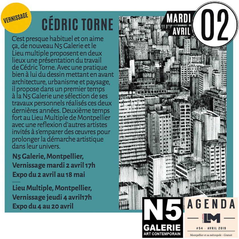 N5_galerie_vernissage_exposition_dessin_Cedric_Torne_LM_Montpellier_2019